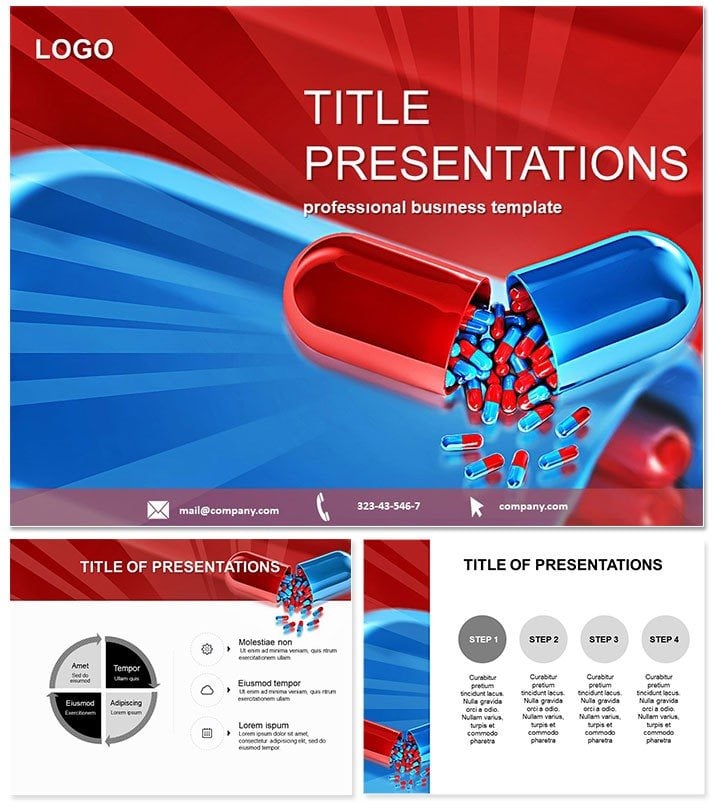 Pharmacy and tablets PowerPoint Template