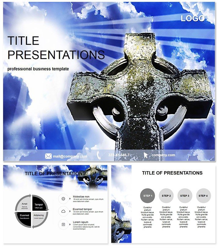 Celtic Cross PowerPoint Template Presentation
