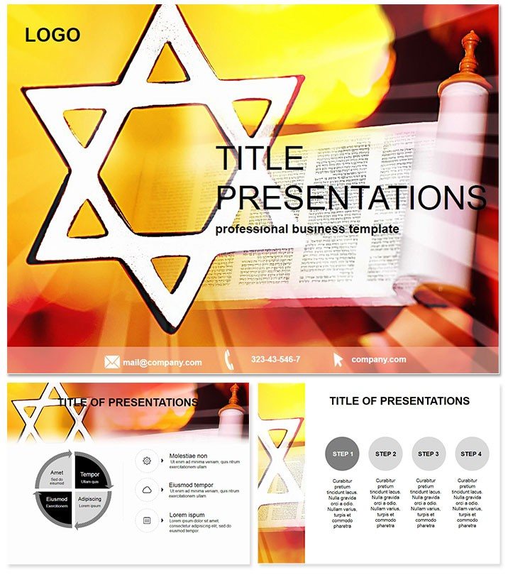 Jewish torus PowerPoint Template