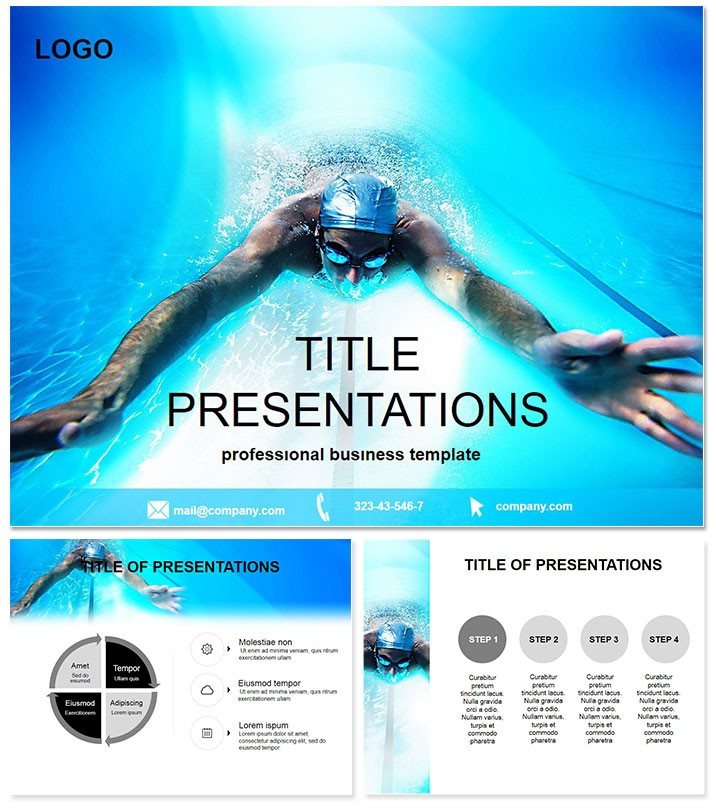 Swimming Training PowerPoint Template