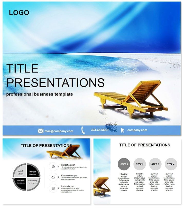 Beach and sea PowerPoint Template