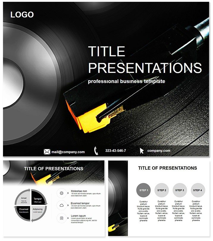 Top Hits music PowerPoint template