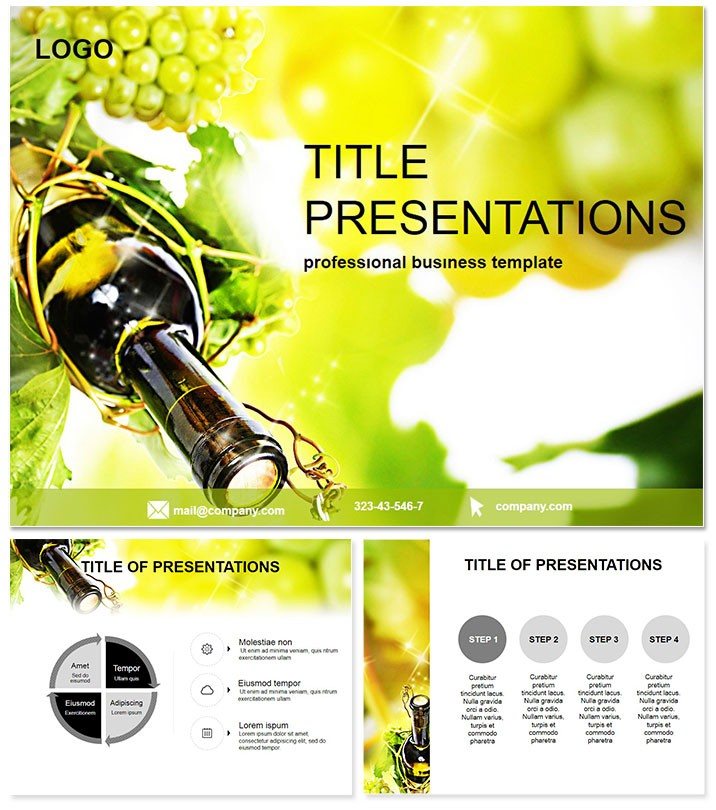 Winemaking supplies PowerPoint template