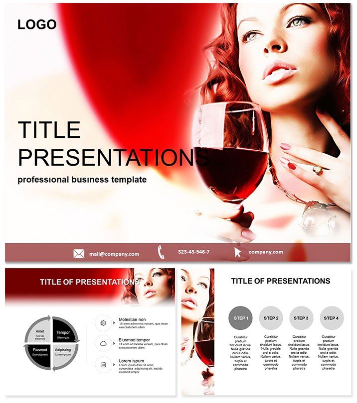 Drink wine PowerPoint templates