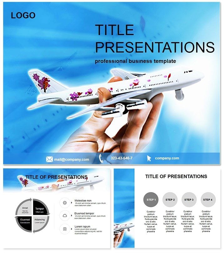 Airline tickets PowerPoint template
