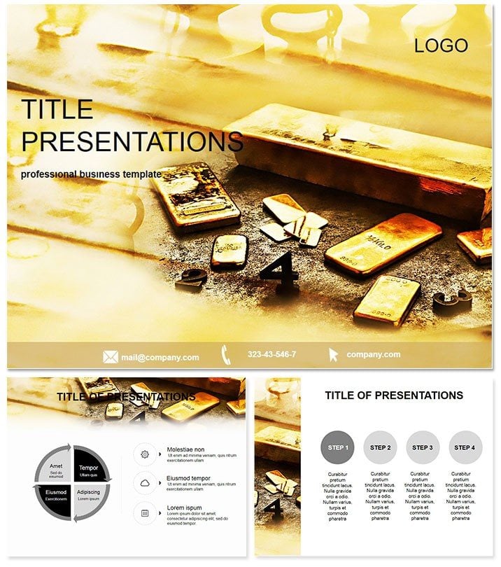 Gold reserves Business PowerPoint templates