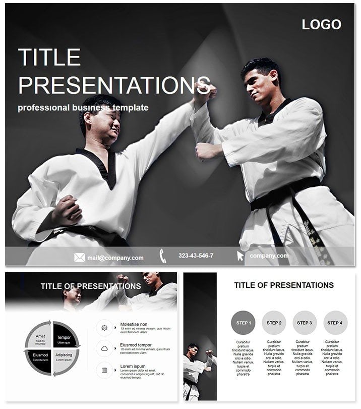 Styles of Karate PowerPoint Template