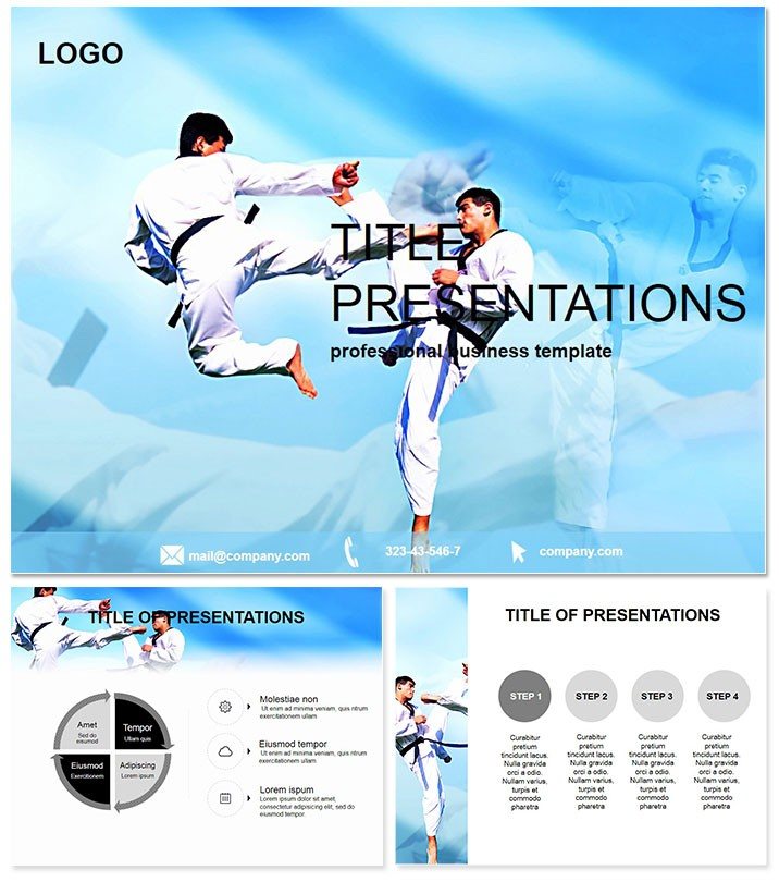 Taekwondo Training Sports Powerpoint Templates Imaginelayout Com