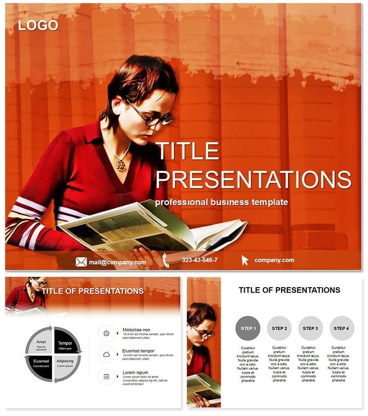 Library Resource PowerPoint Template