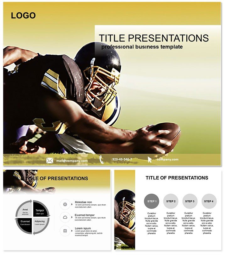 American football players: PowerPoint American football players template