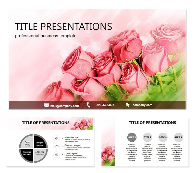 Roses Greeting PowerPoint Templates