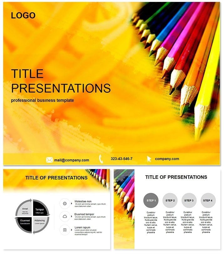 Color Pencil PowerPoint Template: Presentation