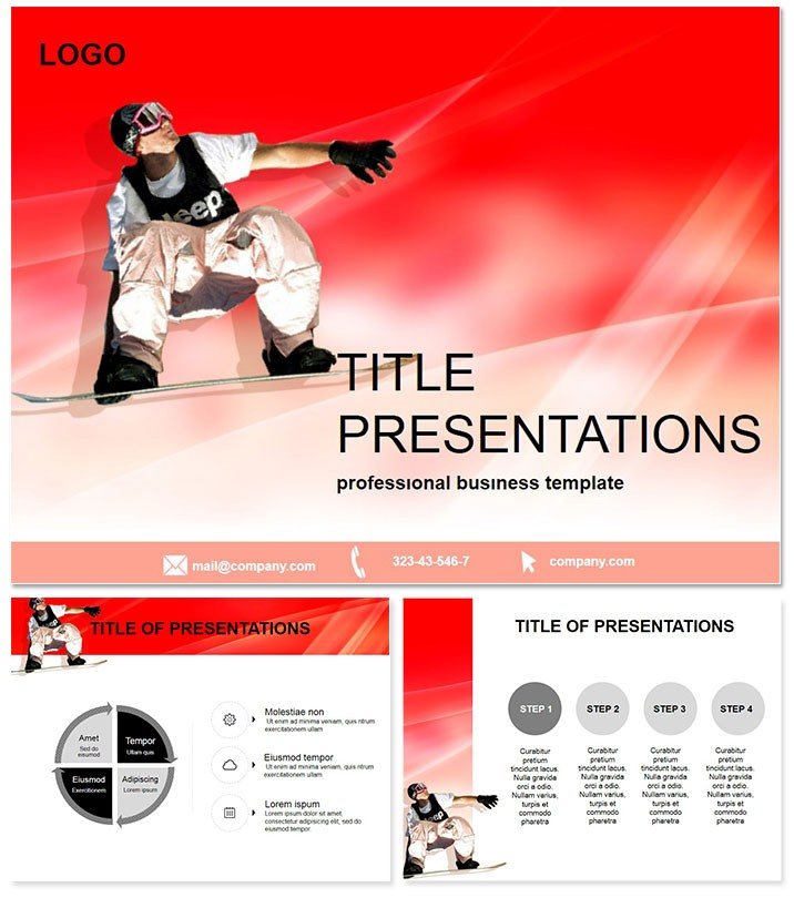 Snowboard Sports PowerPoint template
