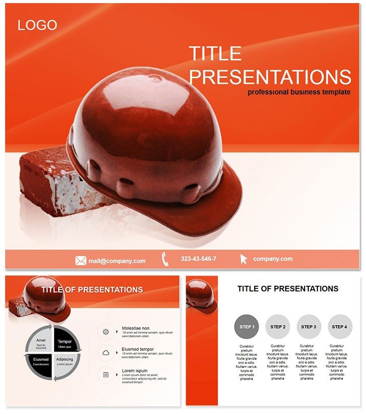 Helmet to the builder PowerPoint template