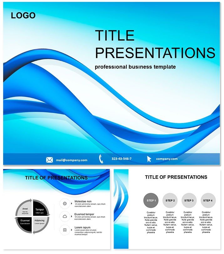Blue Wave PowerPoint template