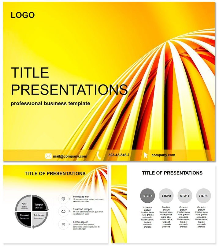 Abstract Peak PowerPoint template