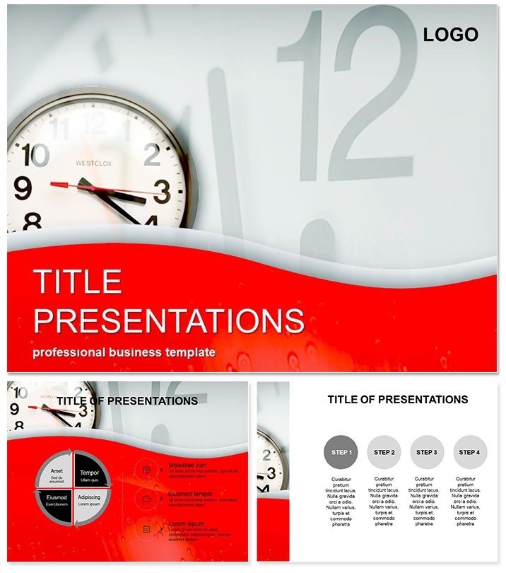 Times Works PowerPoint Template for  Workplace