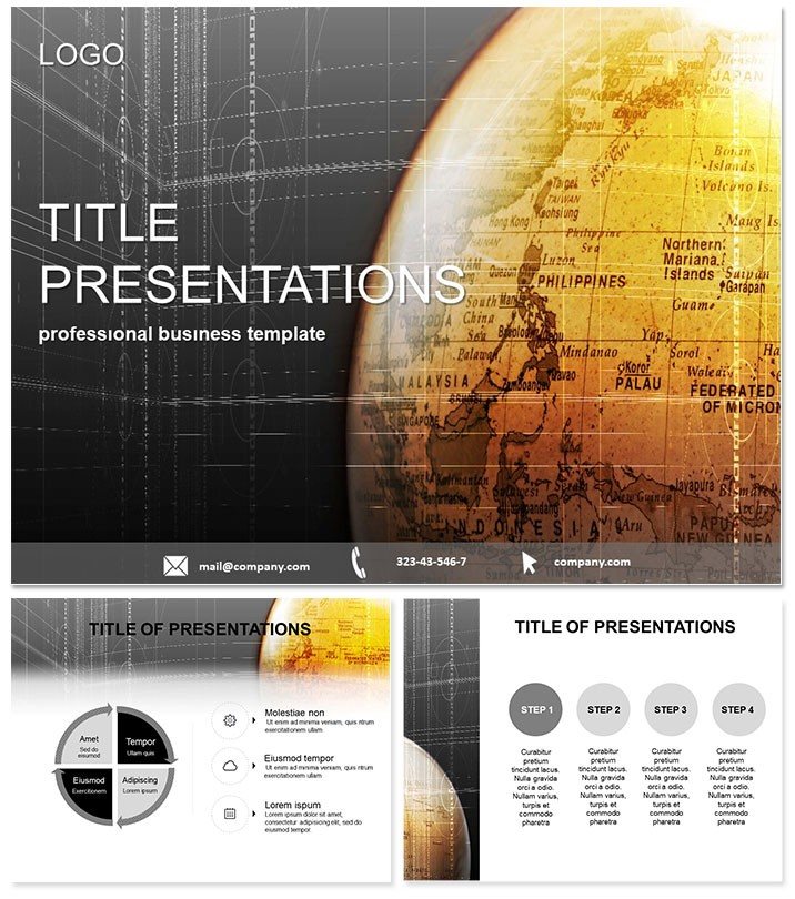 Earth geographical Globe PowerPoint templates