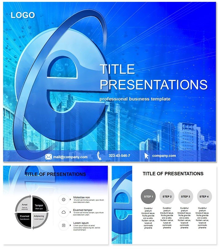 Internet in cities PowerPoint templates