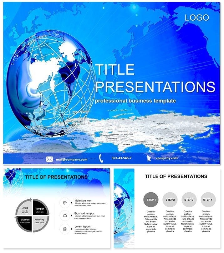 Virtual World PowerPoint template