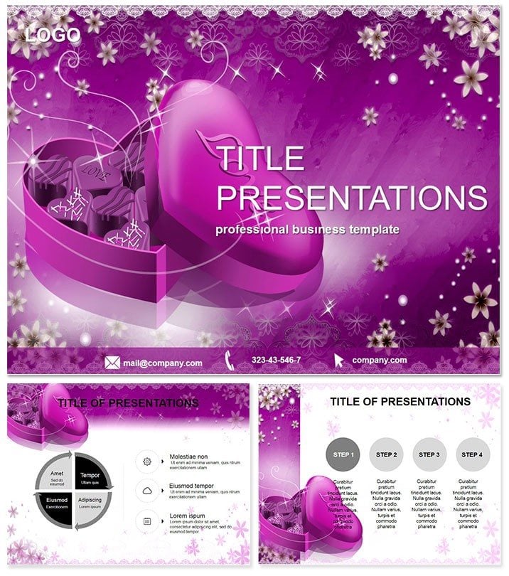 Gift for valentine day PowerPoint templates