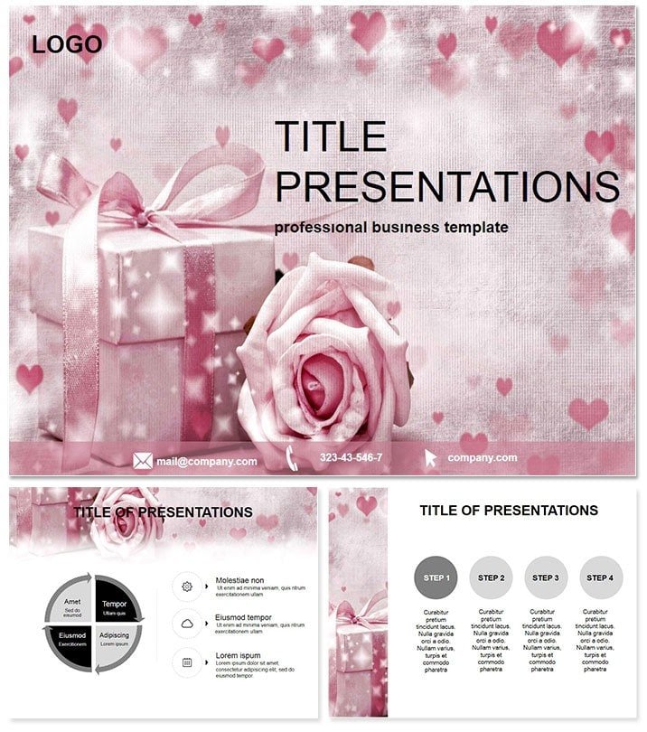 The Gift of Roses PowerPoint templates