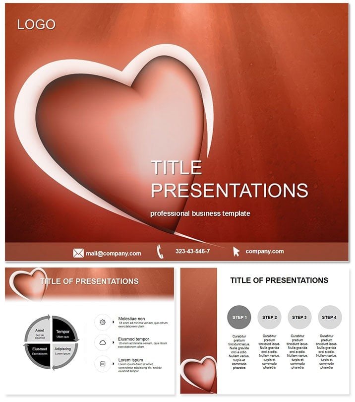 Heart of Love PowerPoint Templates for Valentines Day