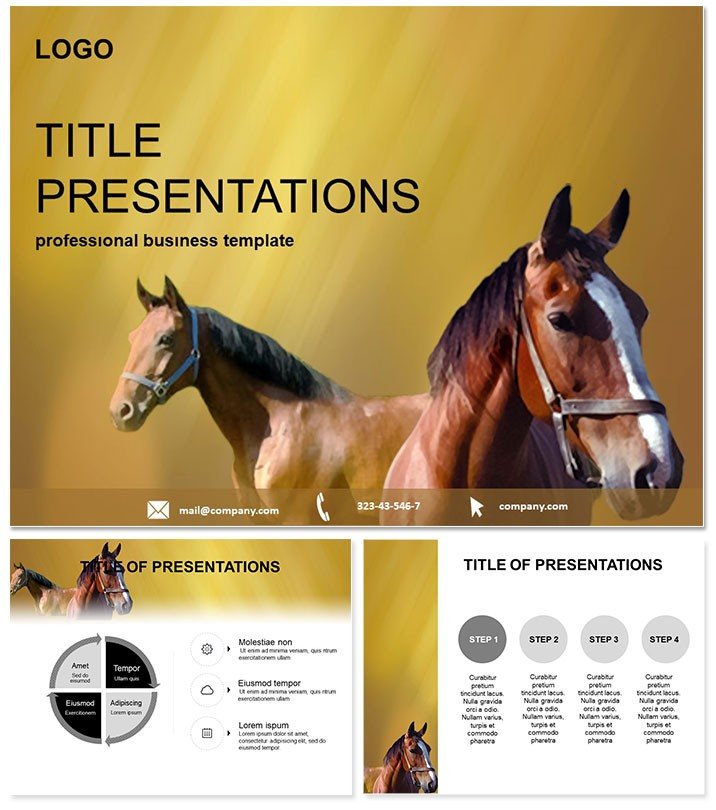 Horses template: PowerPoint template