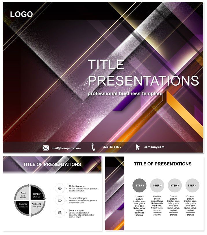 Cross Line PowerPoint template