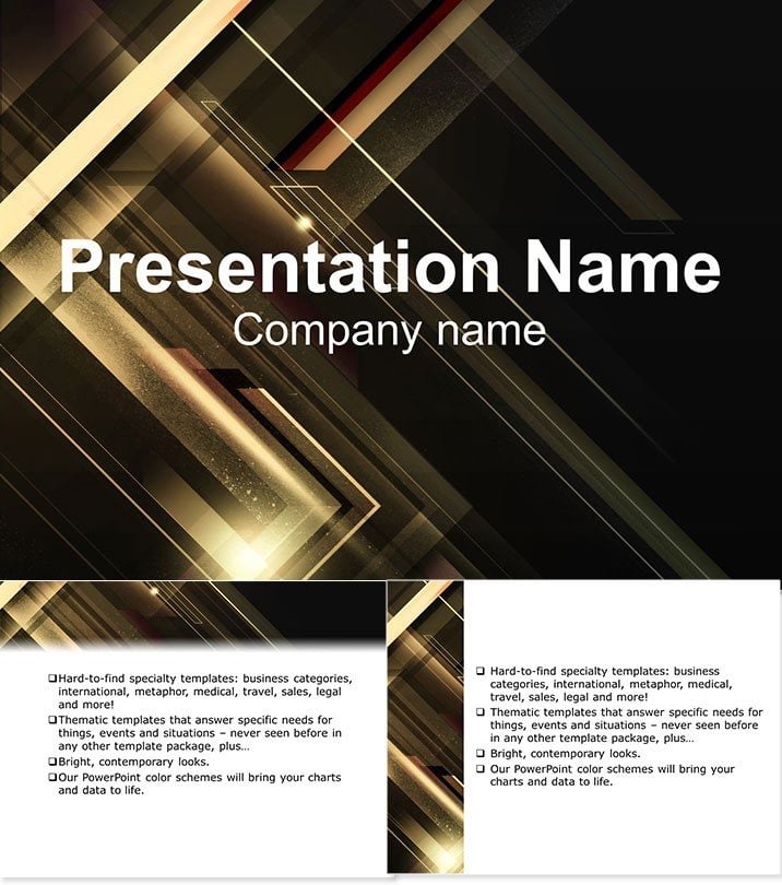 Luminescent Lines PowerPoint template