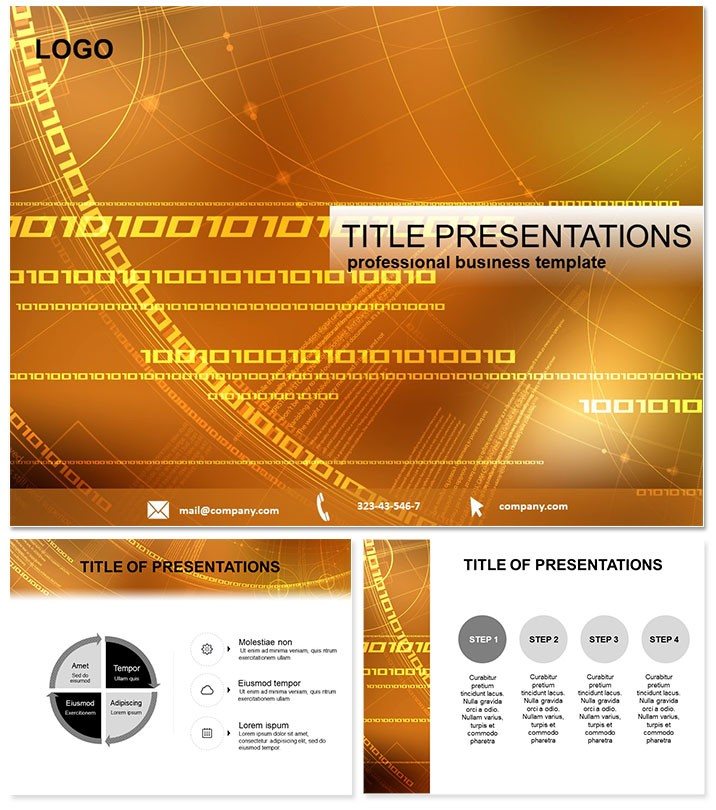 Digital Encoding PowerPoint template