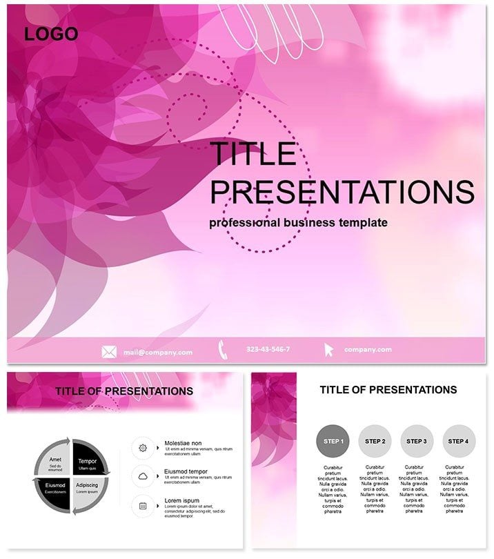 Purple Flower template: PowerPoint purple flower templates