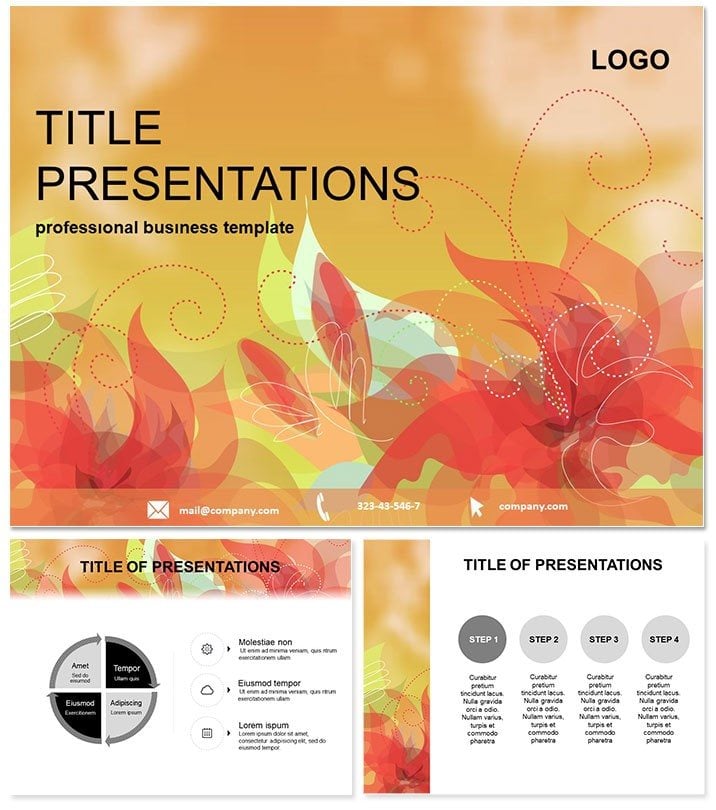 Floral Design PowerPoint Template: Presentation