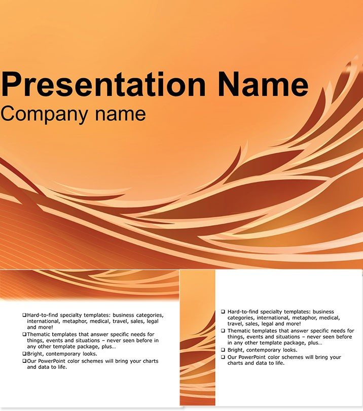 Orange ornament PowerPoint templates