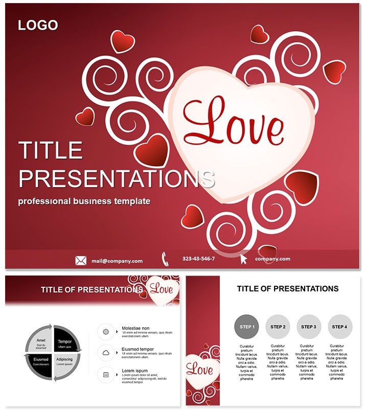 Heart of Love PowerPoint Template Presentation