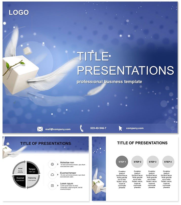 Flying Box PowerPoint template