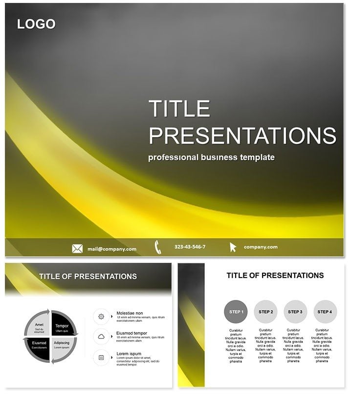 Yellow Stripe PowerPoint Template