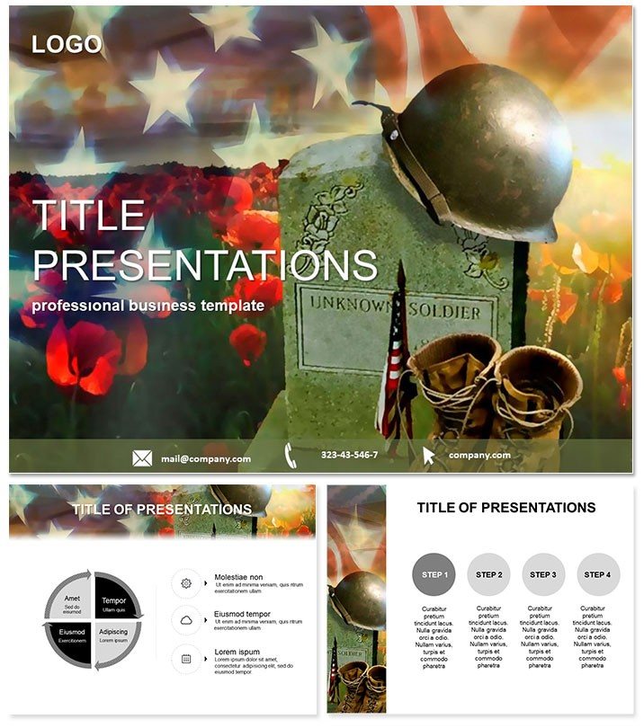 Unknown Soldier Grave PowerPoint template