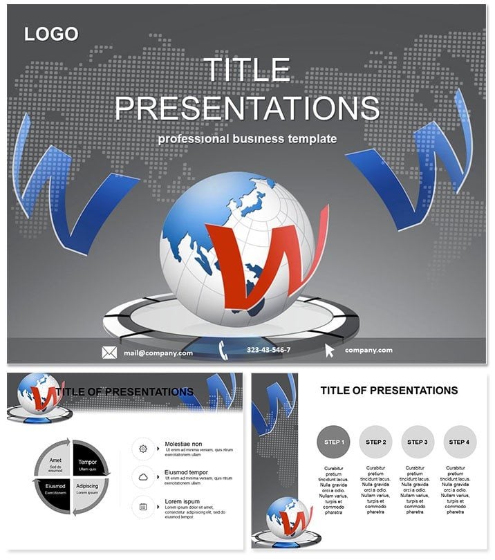 World Wide Web (www) PowerPoint template