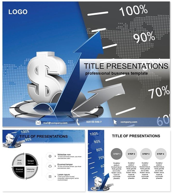 Presentation Business Dollar Exchange Rates PowerPoint template