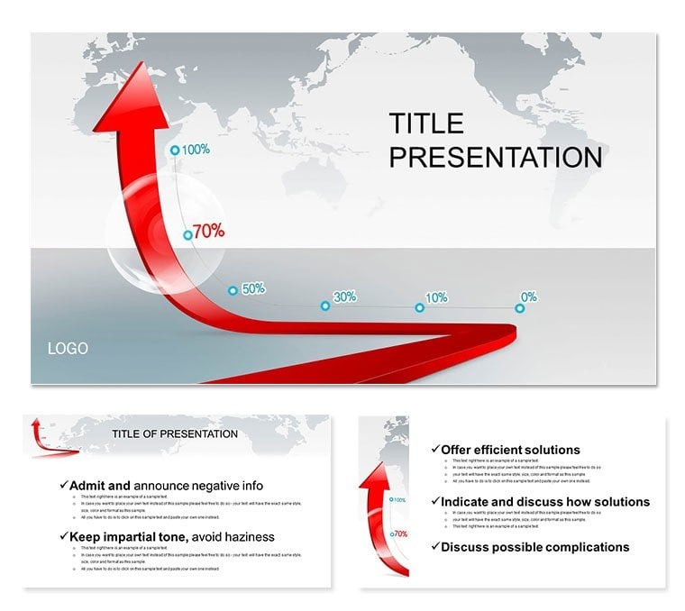 Growth chart PowerPoint Template