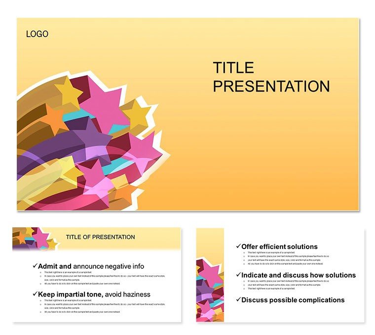 Star Background PowerPoint template Free Download Presentation