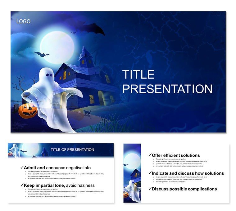 Flying Ghost PowerPoint templates