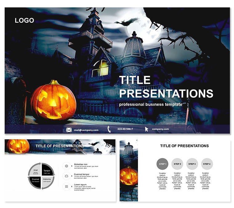 House for Halloween PowerPoint templates