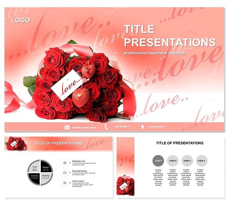 Roses of Love PowerPoint template