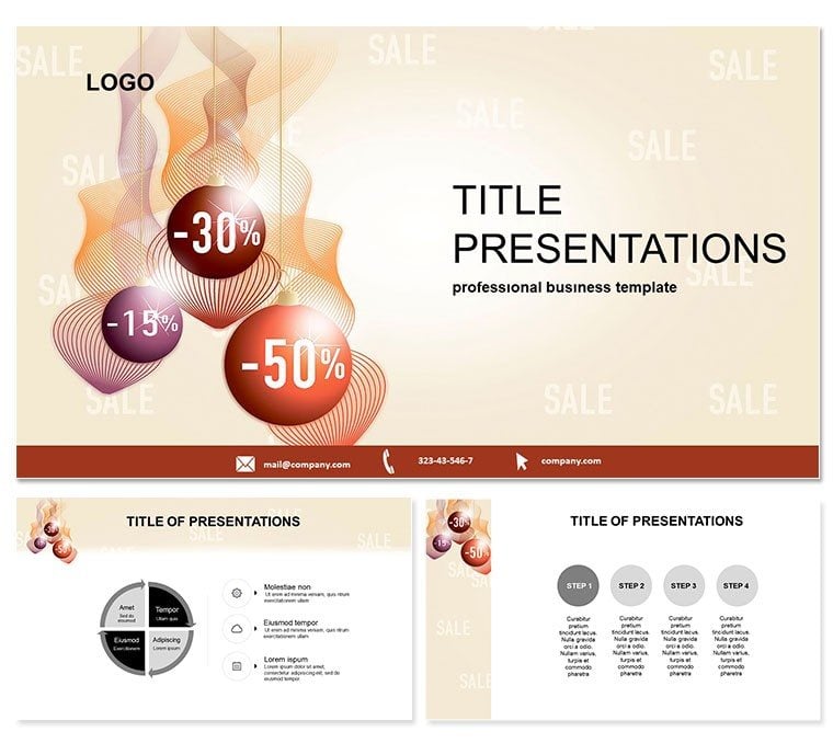 Christmas Discounts PowerPoint Template for Presentation