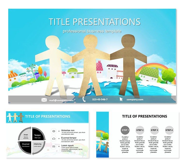 Human Togetherness Free PowerPoint Template