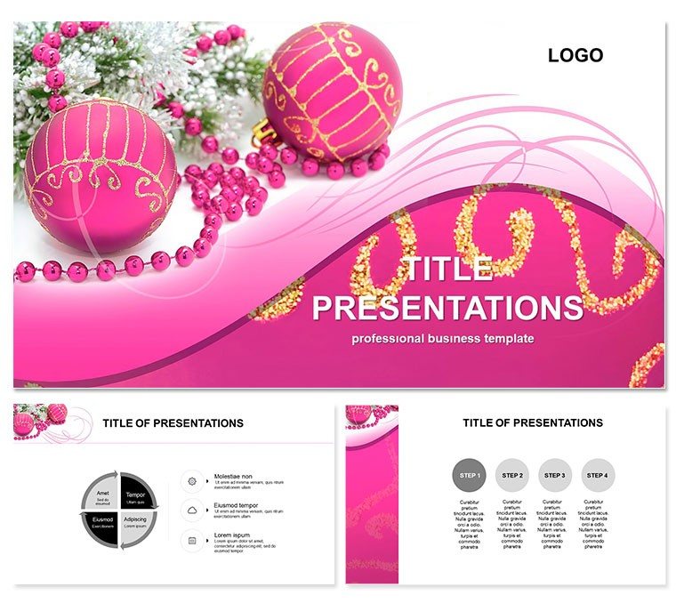 Decorations for Christmas PowerPoint Template
