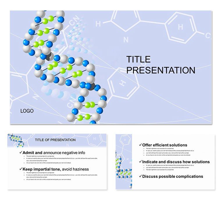 Structure Platinated DNA PowerPoint templates