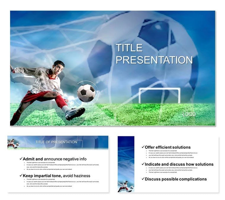 Football: Kick the Ball PowerPoint templates
